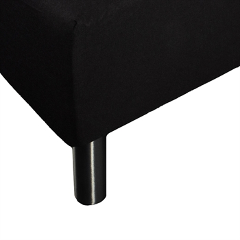 Formsydda lakan 180x200 cm - Svart Jersey lakan - 100% Bomull - Faconlagen til dubbelsäng