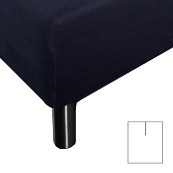 Formsydda lakan med U-split - 180x200 cm - Mörkblått - 100% bomull jersey lakan - Formsydda lakan för elevationssäng