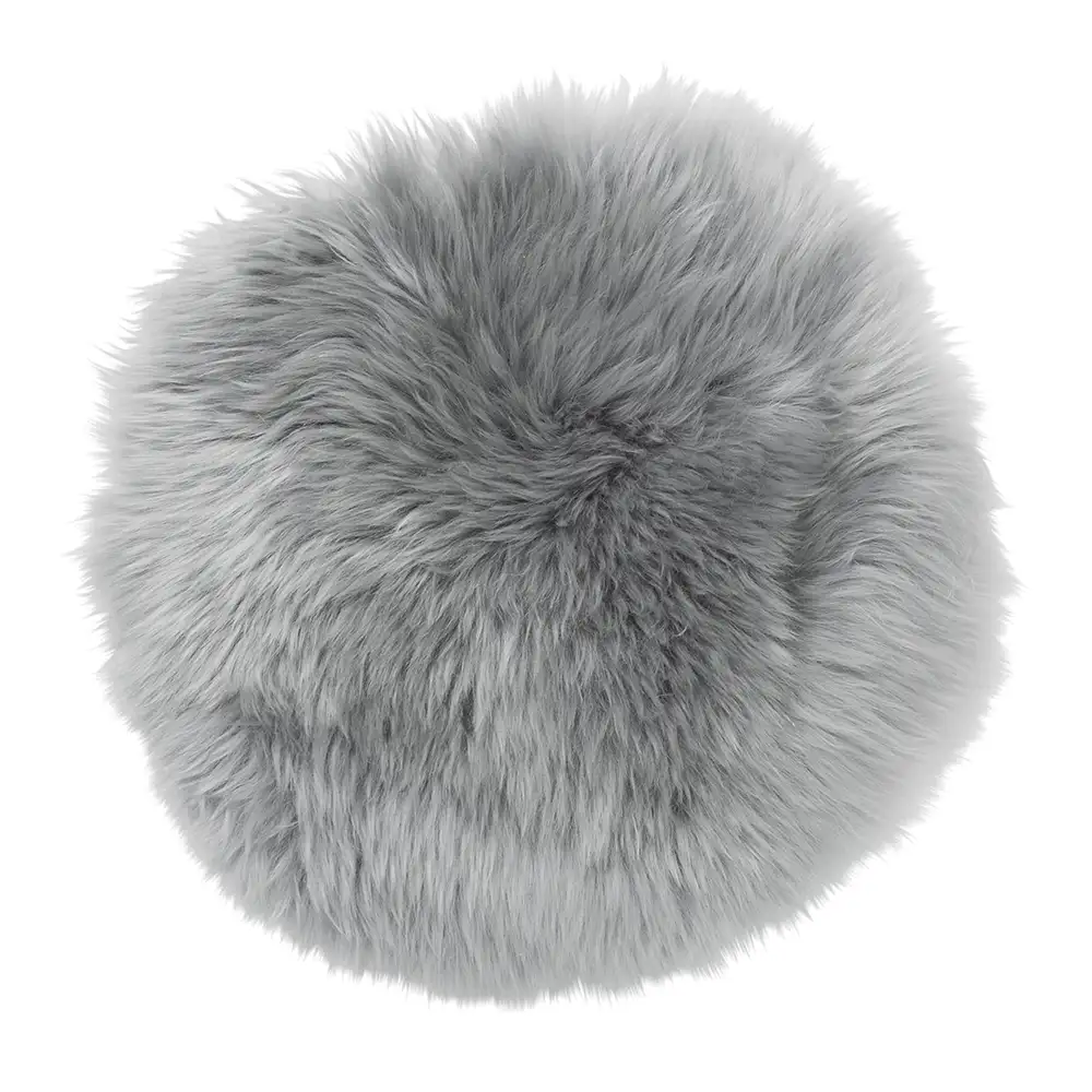 Skinnwille, Gently Sittplätt fårskinn ø34 cm Light grey