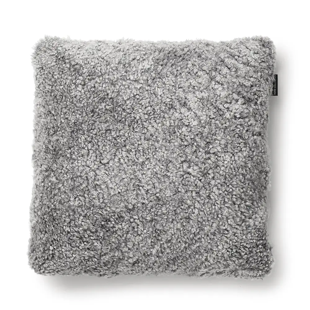 Skinnwille, Curly kuddfodral 45x45 cm Charcoal grey