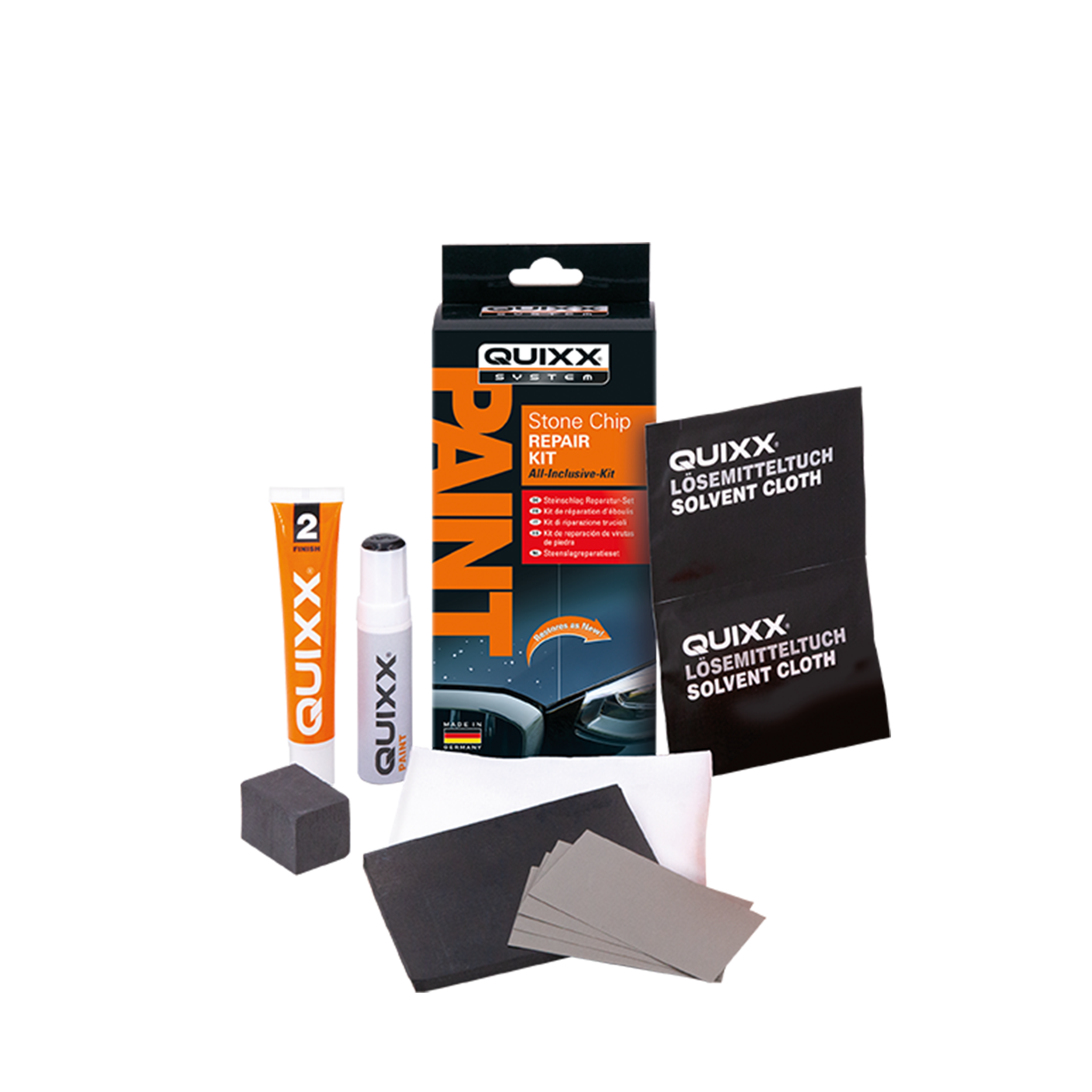 Stenskottslagning Kit QUIXX Stone Chip Repair Kit, Svart