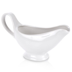 Elegant porselenssausbeholder med håndtak