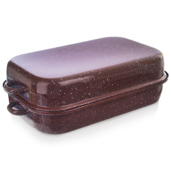 Emaljert stålgryte for baking og servering
