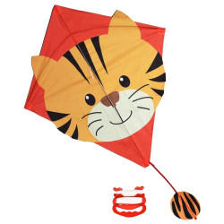 Fargerik tigerdrage med 30m line for fantastisk underholdning