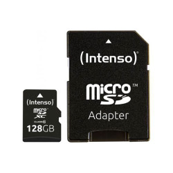 Intenso MicroSDXC - Minnekort 128 GB Klasse 10/25 MB/s med adapter