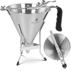 Rustfritt stål fløtesaus pistol dispenser + stativ 3 dyser 1,8 l