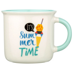 Sommerlig porselenskopp til kaffe og te, tåler oppvaskmaskin