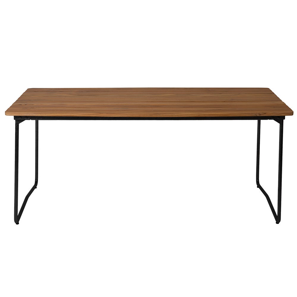 Grythyttan Stålmöbler, Bord B31 170 Obehandlad teak / svart stativ