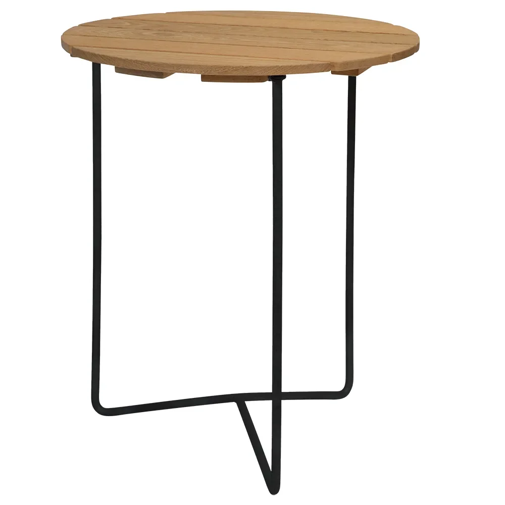 Grythyttan Stålmöbler, Bord 6B 60 Oljad ek / svart stativ