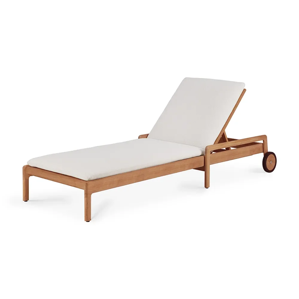 Ethnicraft, Jack Solsäng Teak/Off White tunn dyna