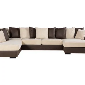 Cuba 4-sits U-soffa brun / beige