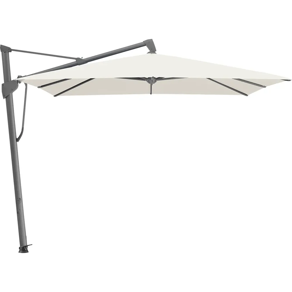 Glatz, Sombrano S+ frihängande parasoll 350x350 cm kat.2 antracite alu / 158 Off white