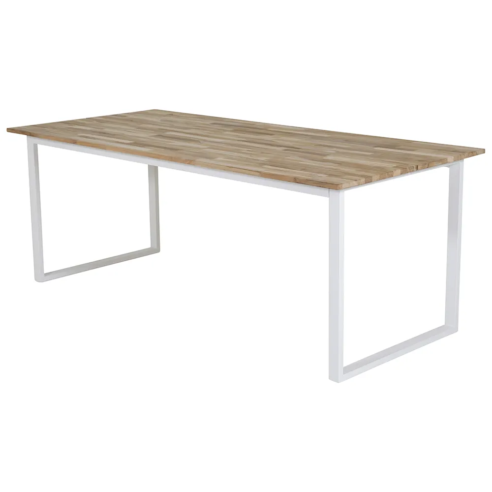 Venture Design, Cirebon Matbord 90x200 cm vit/teak