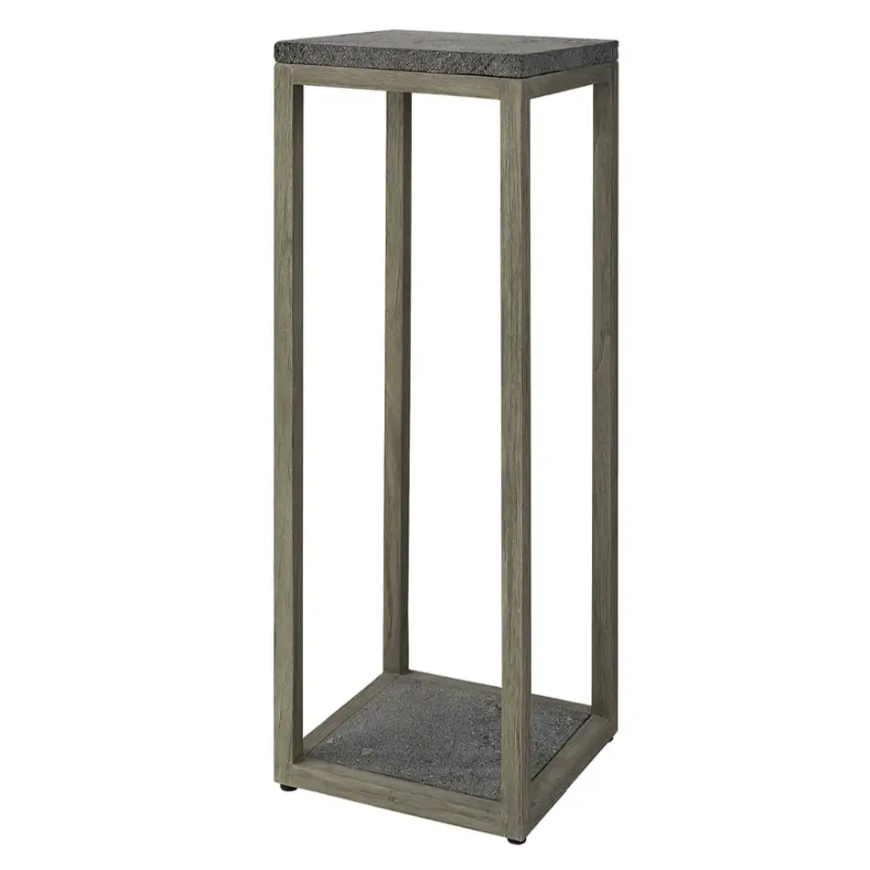 Artwood, Torre Pidestal 100 cm teak/lava sten