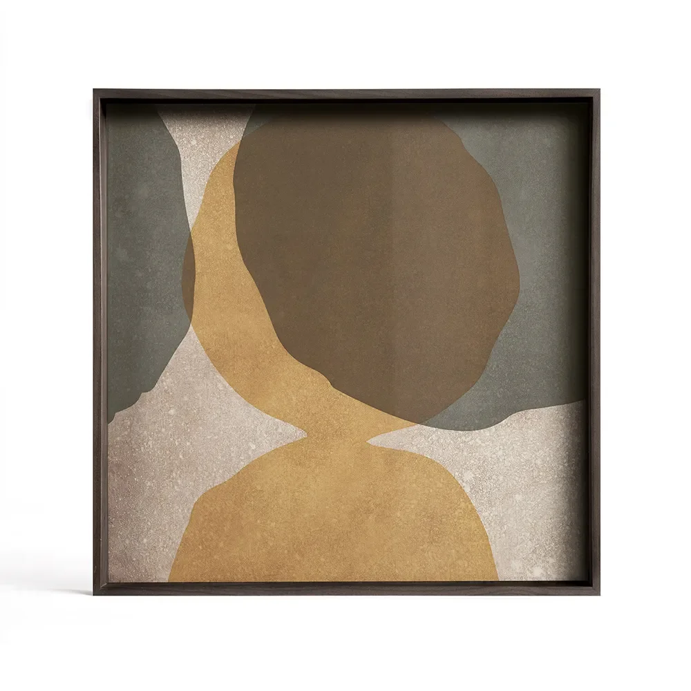 Ethnicraft, Overlapping Dots bricka 38x38 cm