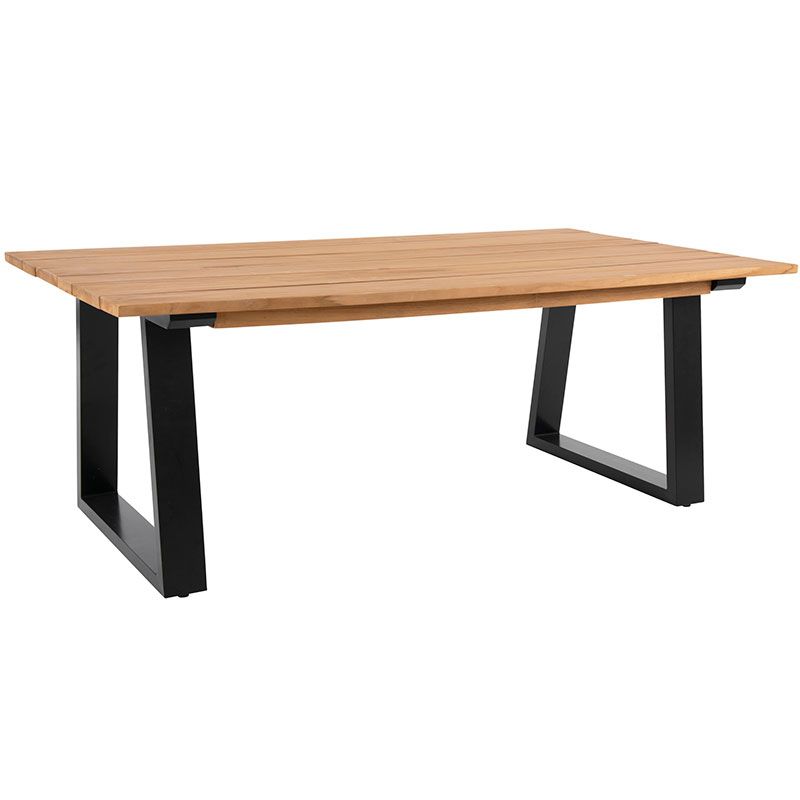Brafab, Laurion soffbord 67x130  cm teak/svart