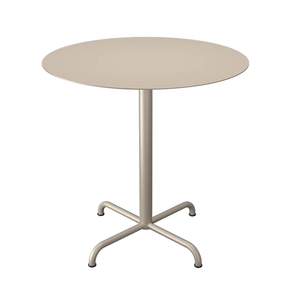 Houe, PICO Cafébord  Ø74 cm, 4 ben bas Beige