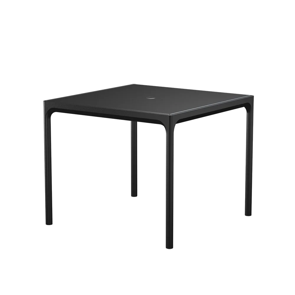 Houe, FOUR aluminiumbord 90x90 cm svart