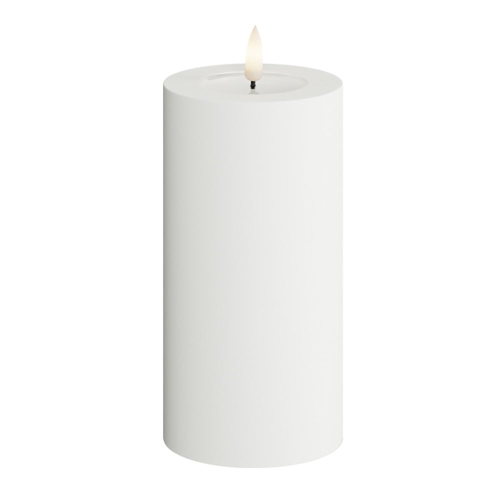 Deluxe Homeart, LED blockljus utomhus 7,5x15 cm vit