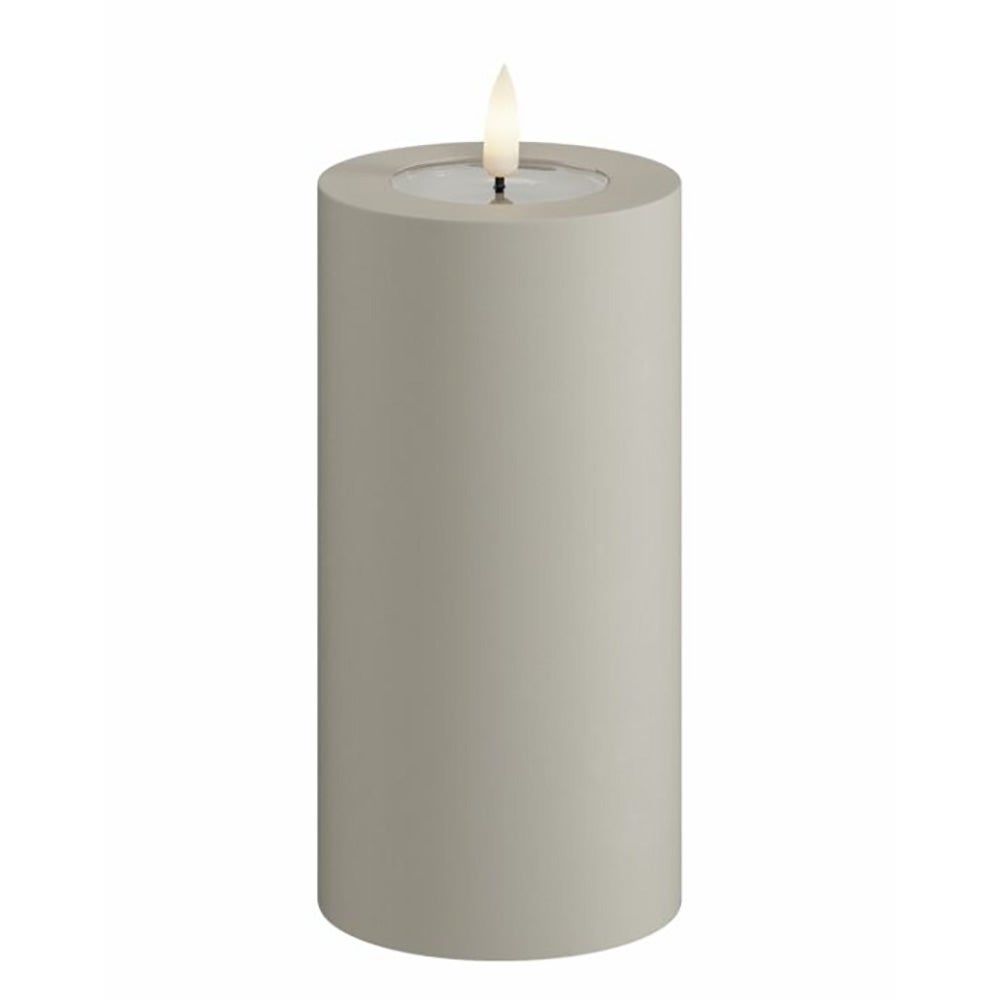 Deluxe Homeart, LED blockljus utomhus 7,5x15 cm sand