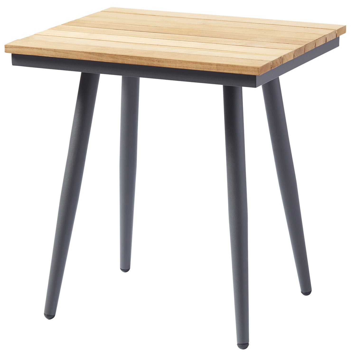 Cinas, Rio sidobord 50x53 cm antracit/teak