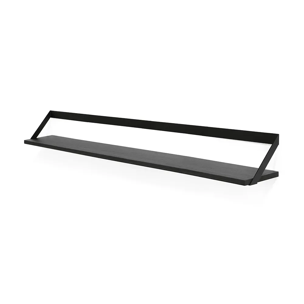Ethnicraft, Ribbon hylla 140x20 cm svart ek/svart metall