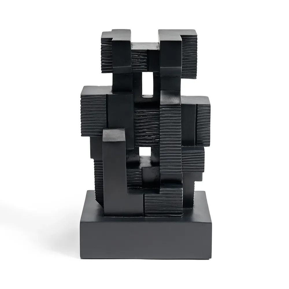Ethnicraft, Block skulptur svartlackad mahogny