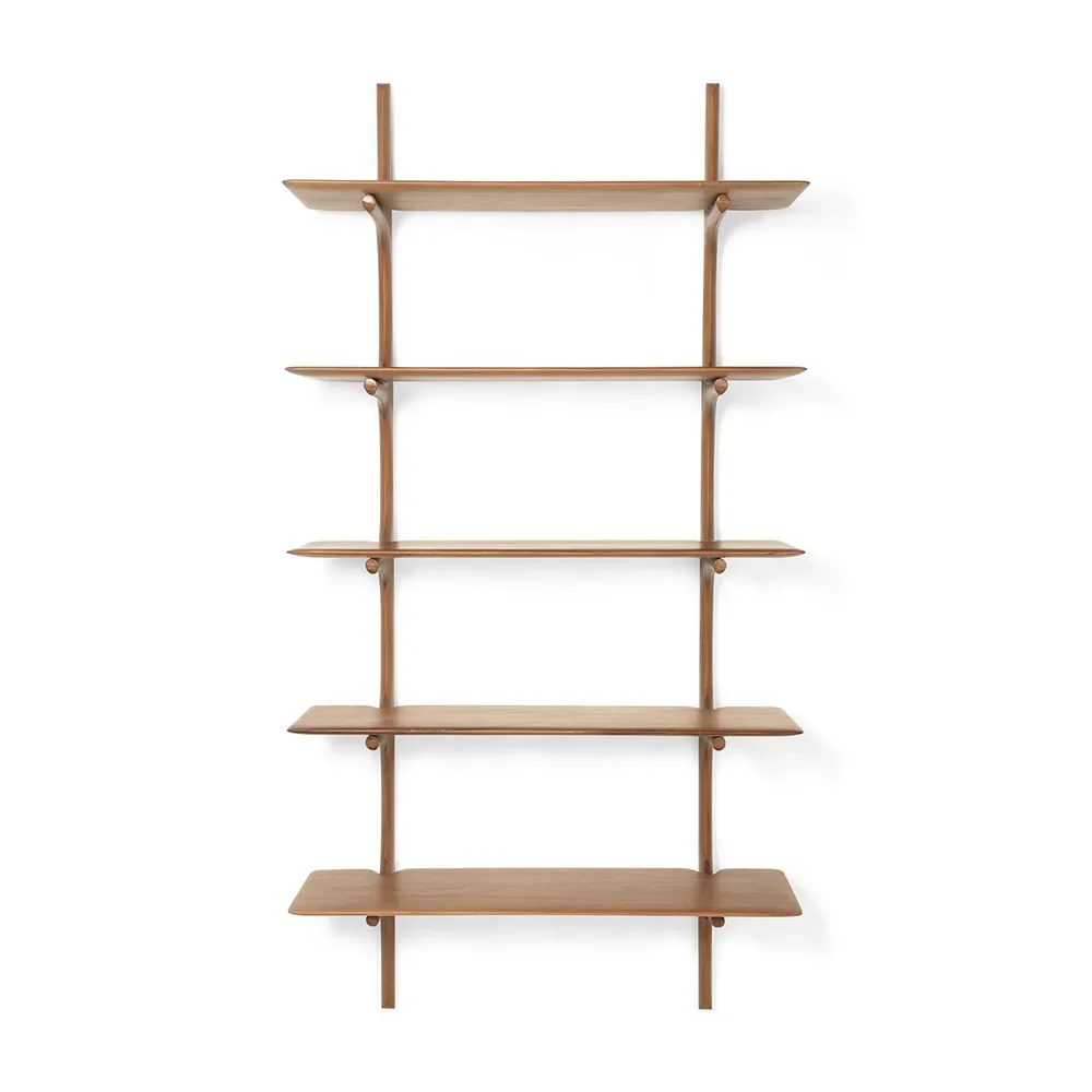 Ethnicraft, PI Vägghylla Mahogany 5 hyllplan