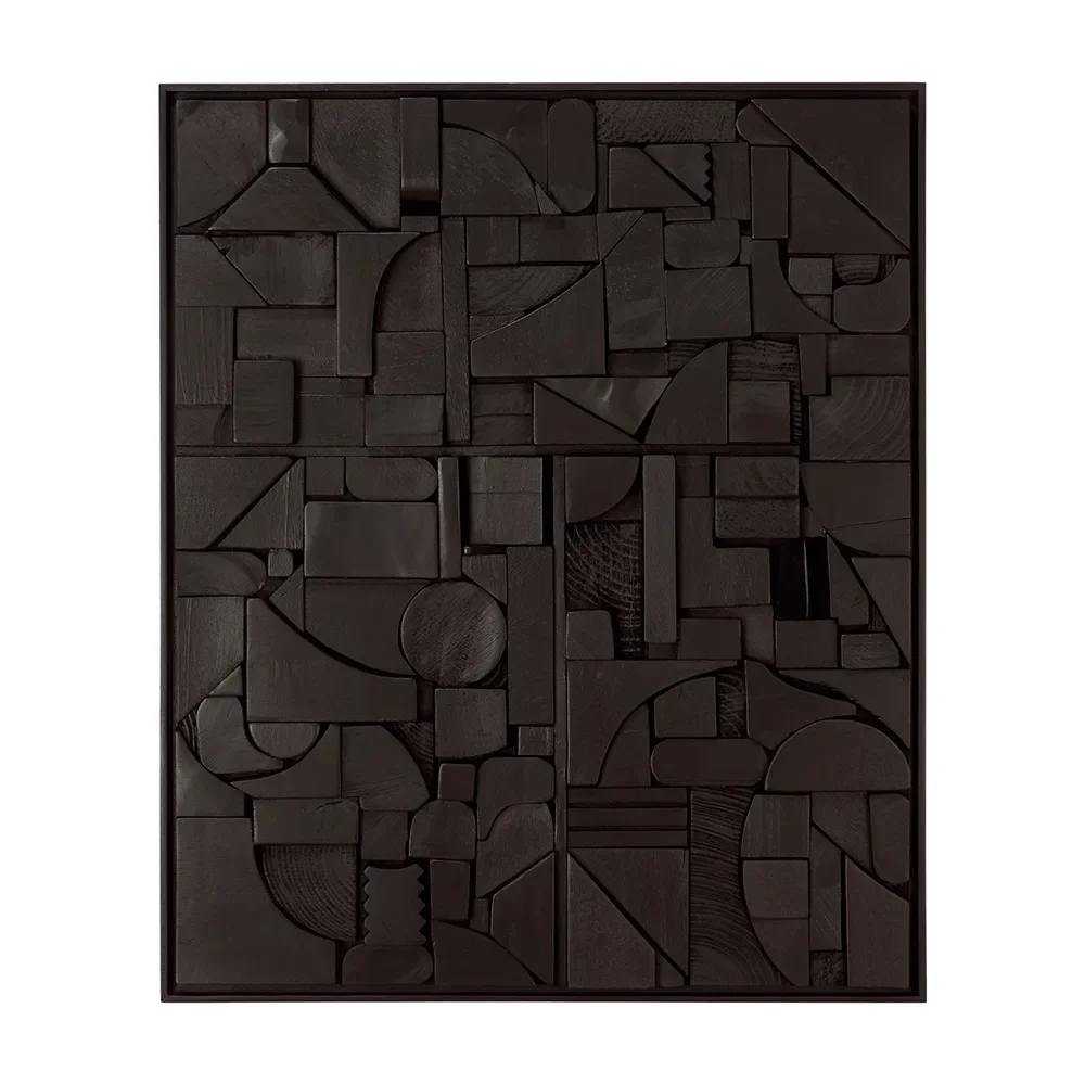 Ethnicraft, Bricks Väggdekor 60x50 cm Svart