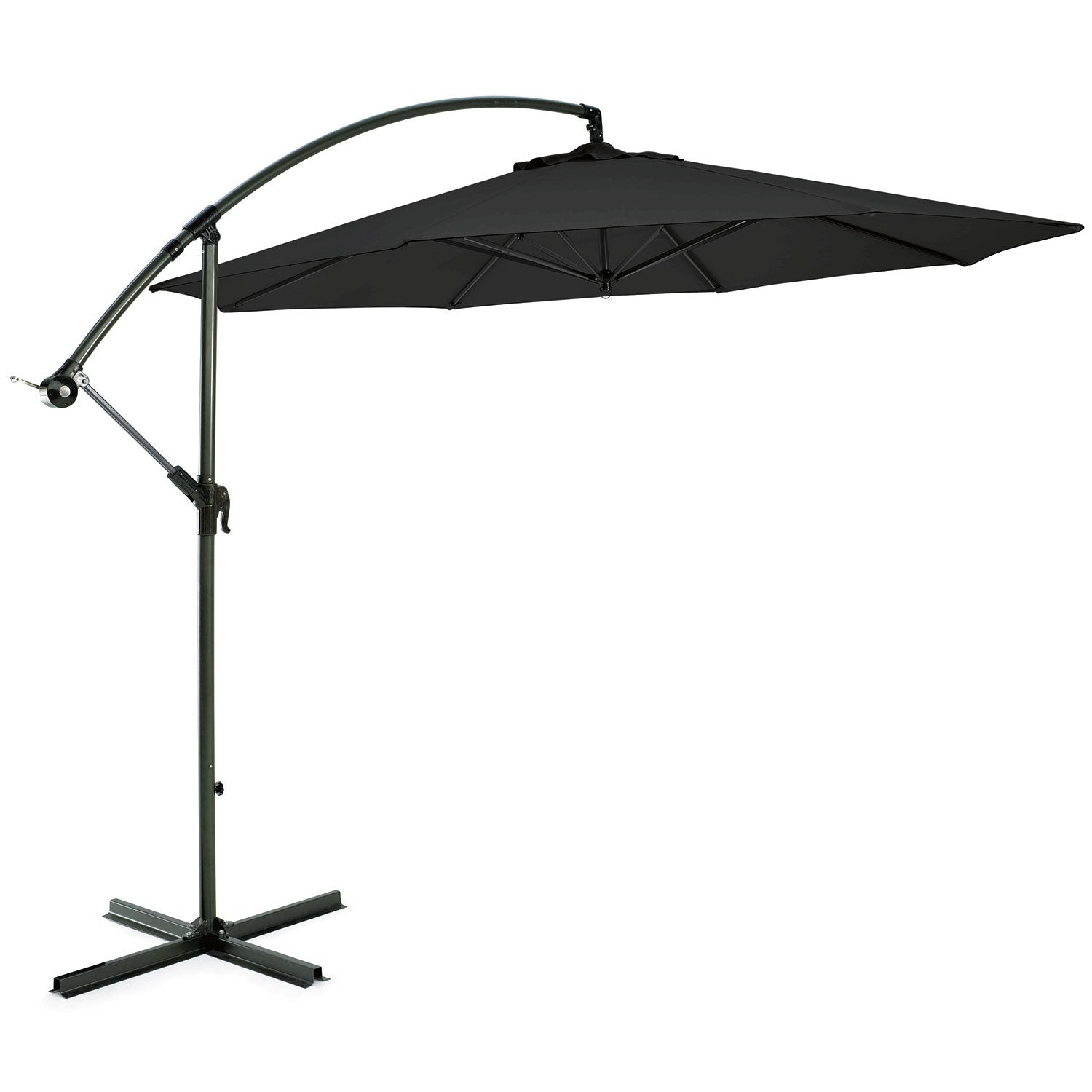 Hillerstorp, Parasoll sidewinder 300 cm metall/svart