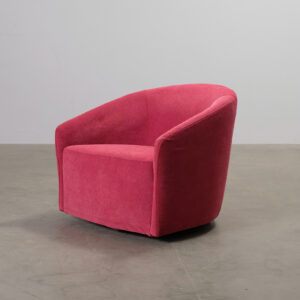 Take Two by Mjuk Timothée fåtölj med utbytbar klädsel fuchsia & mörkbrun