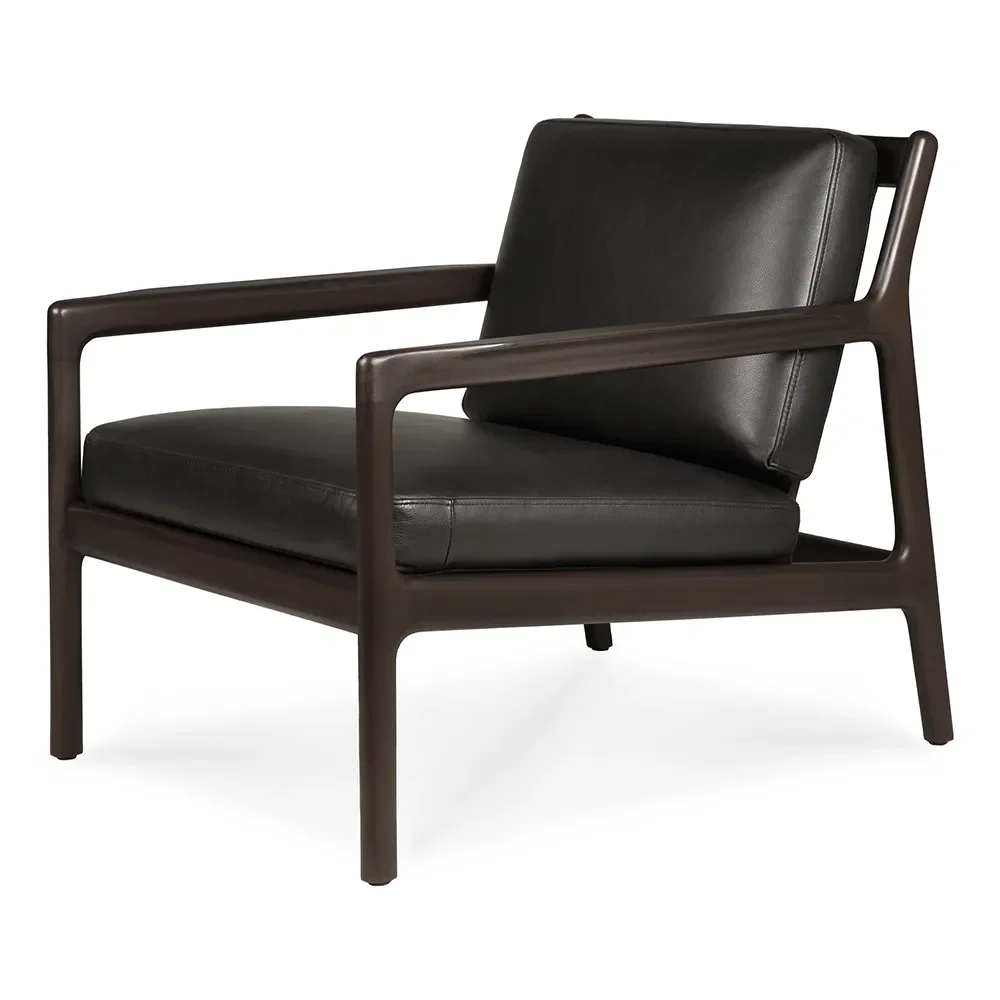 Ethnicraft, Jack Fåtölj Black Leather