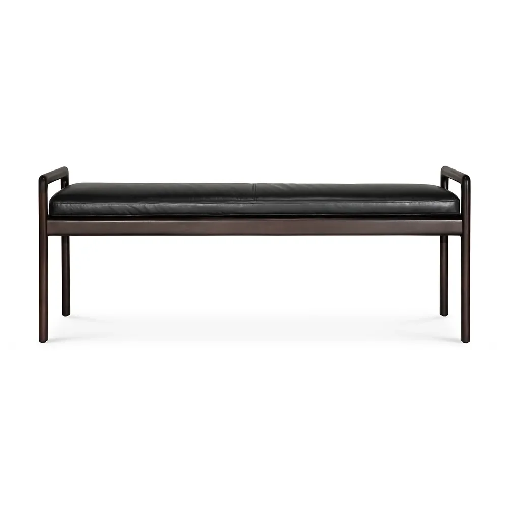 Ethnicraft, Jack Bänk mahogny/läder