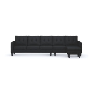 Vislanda 5-sits soffa med divan svart