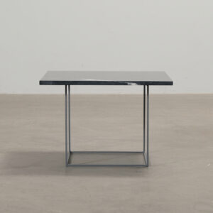 Soffbord med marmorskiva svart 60 x 60 cm