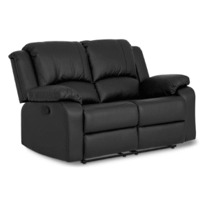 Norbo 2-sits reclinersoffa konstläder svart