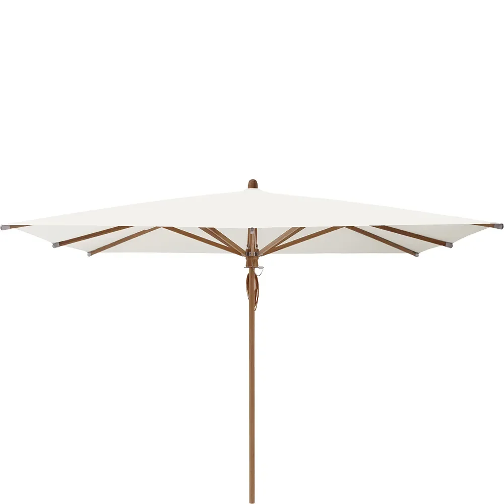 Glatz, Teakwood parasoll 330x330 cm Kat.4 404 White