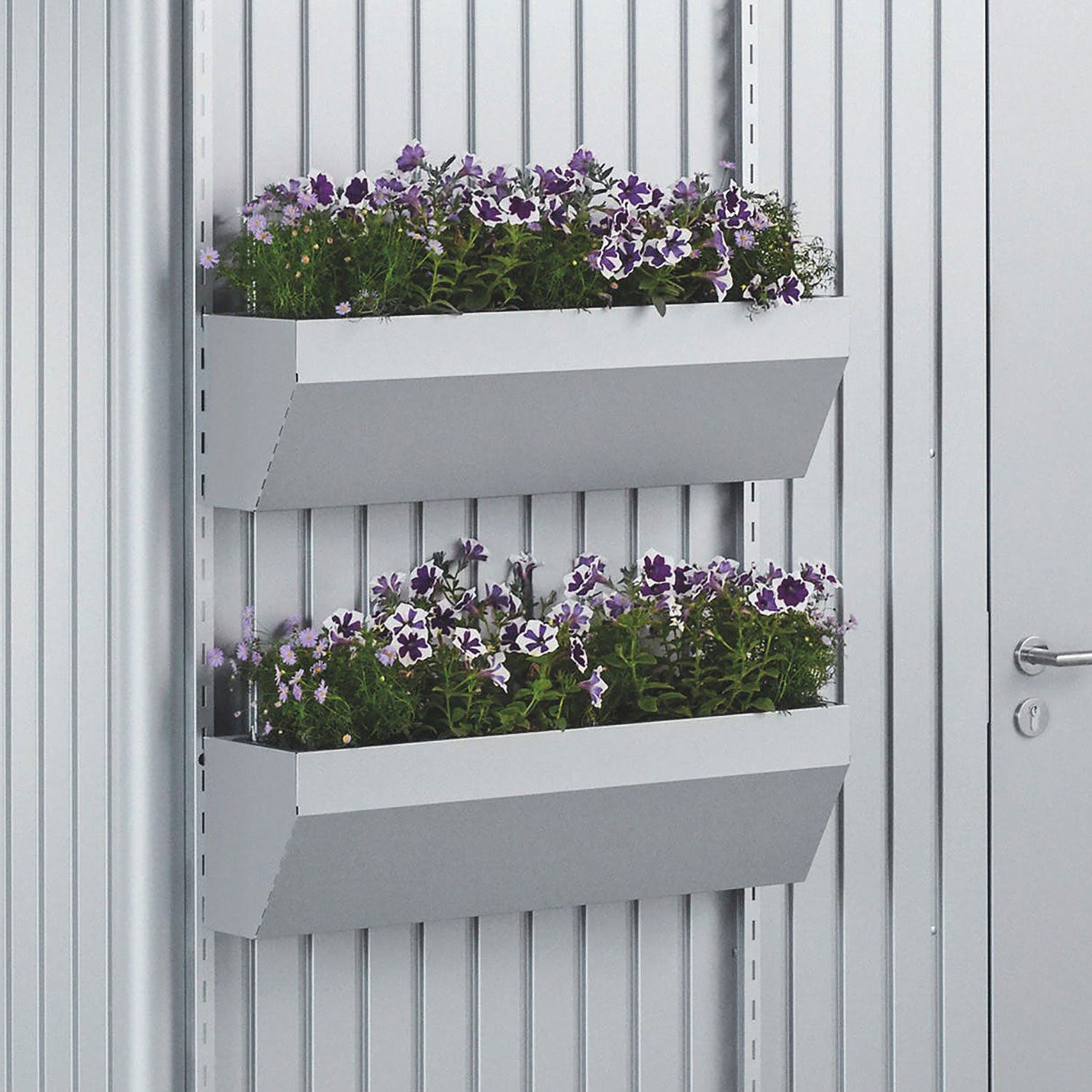 Biohort, Floraboard Trädgårdsskjul avantgarde/highline/panorama silver Biohort