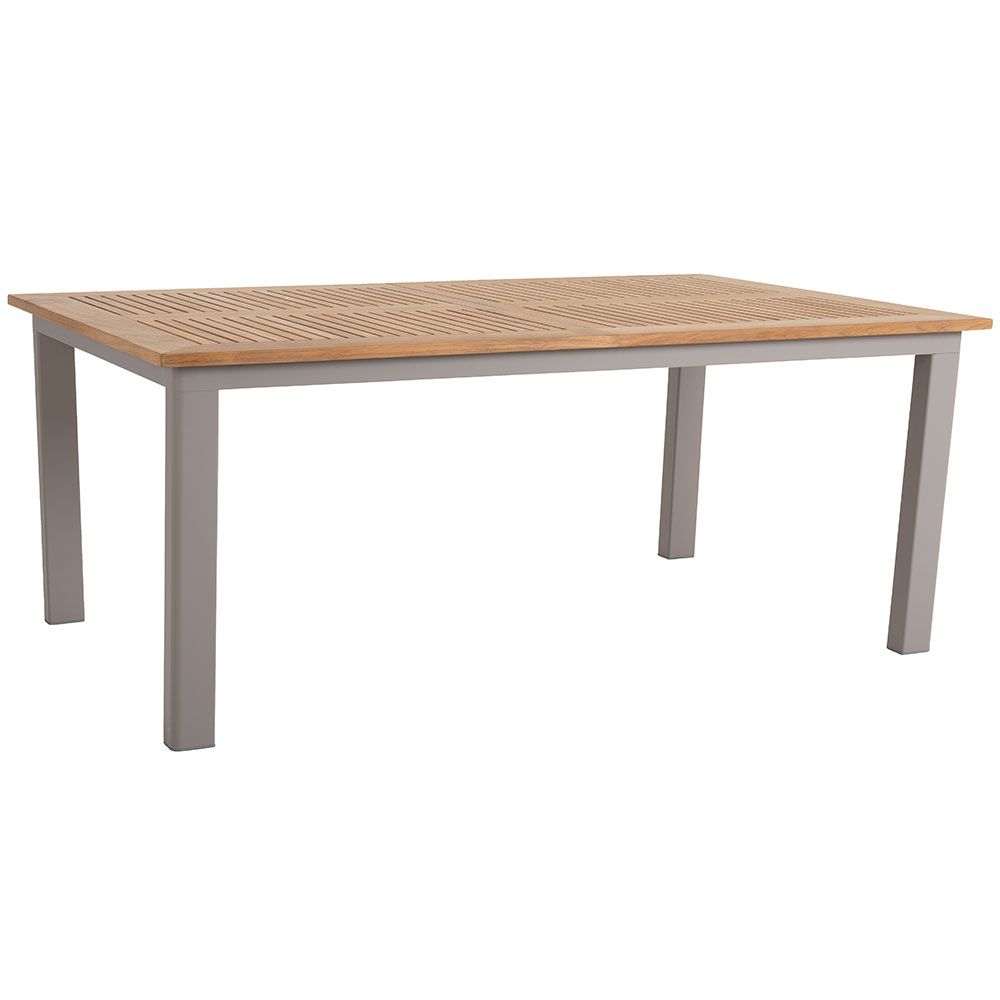 Brafab, Lyon Matbord 100x224-304 Cm Khaki/Teak