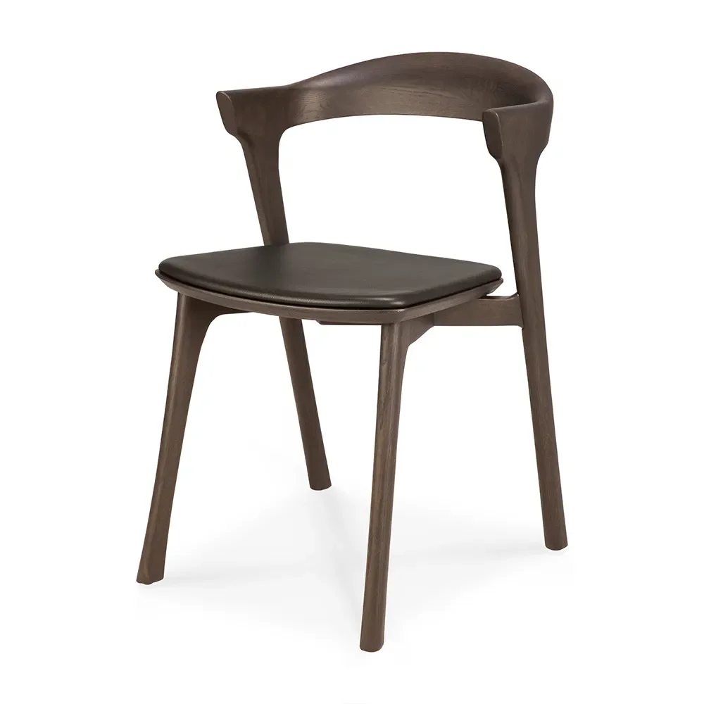 Ethnicraft, Bok Matstol Brun ek/Brown leather