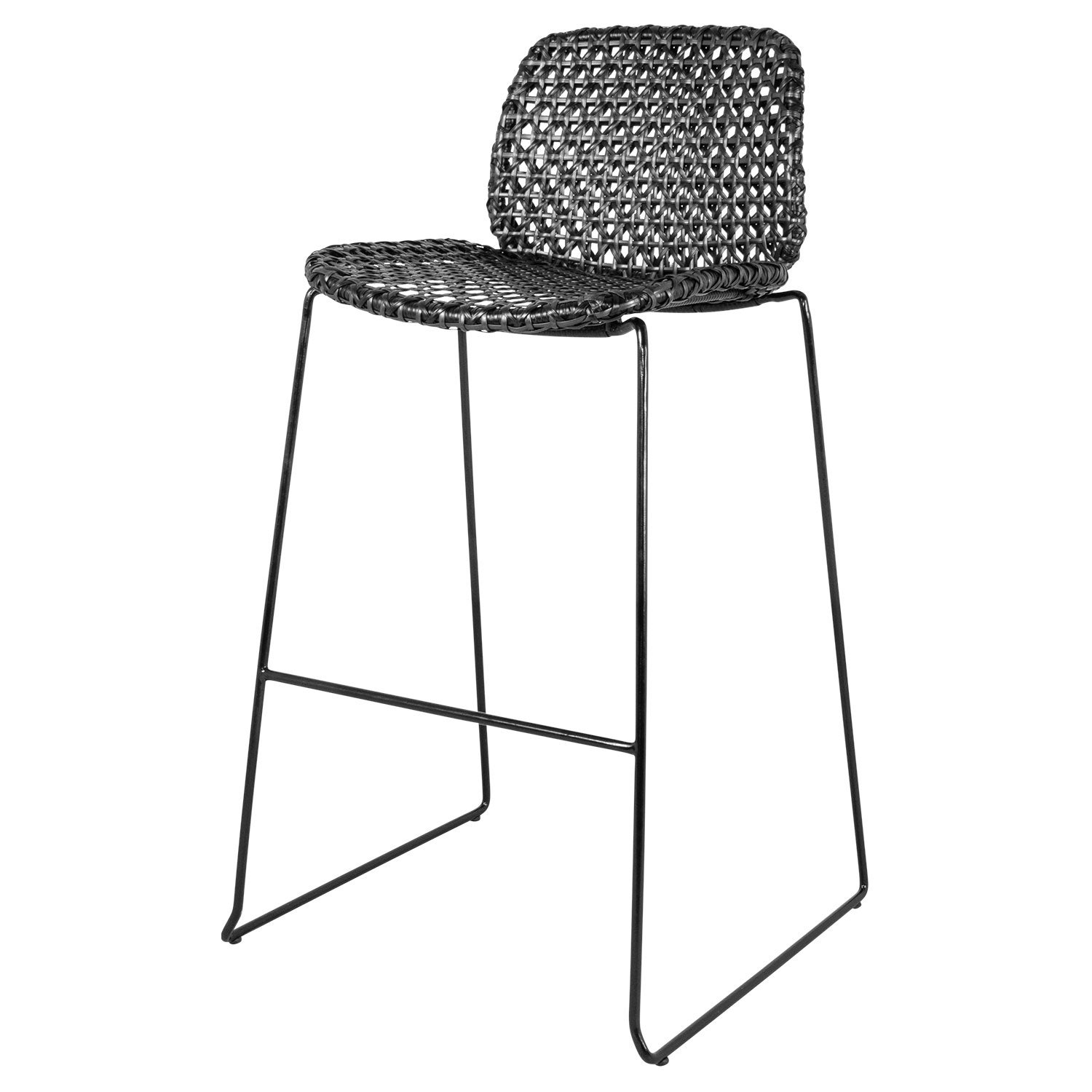 Cane-line, Vibe Barstol Black/Graphite Weave