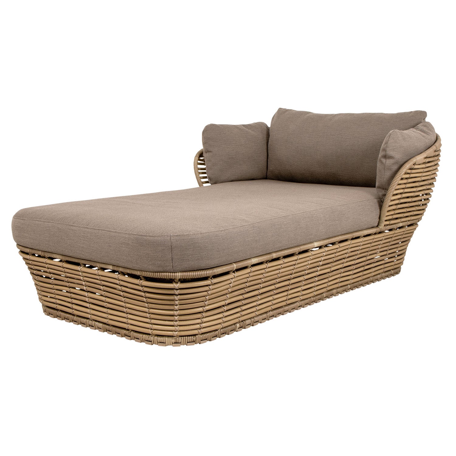 Cane-line, Basket Daybed Inkl Taupe Airtouch Dynset Natur Konstrotting