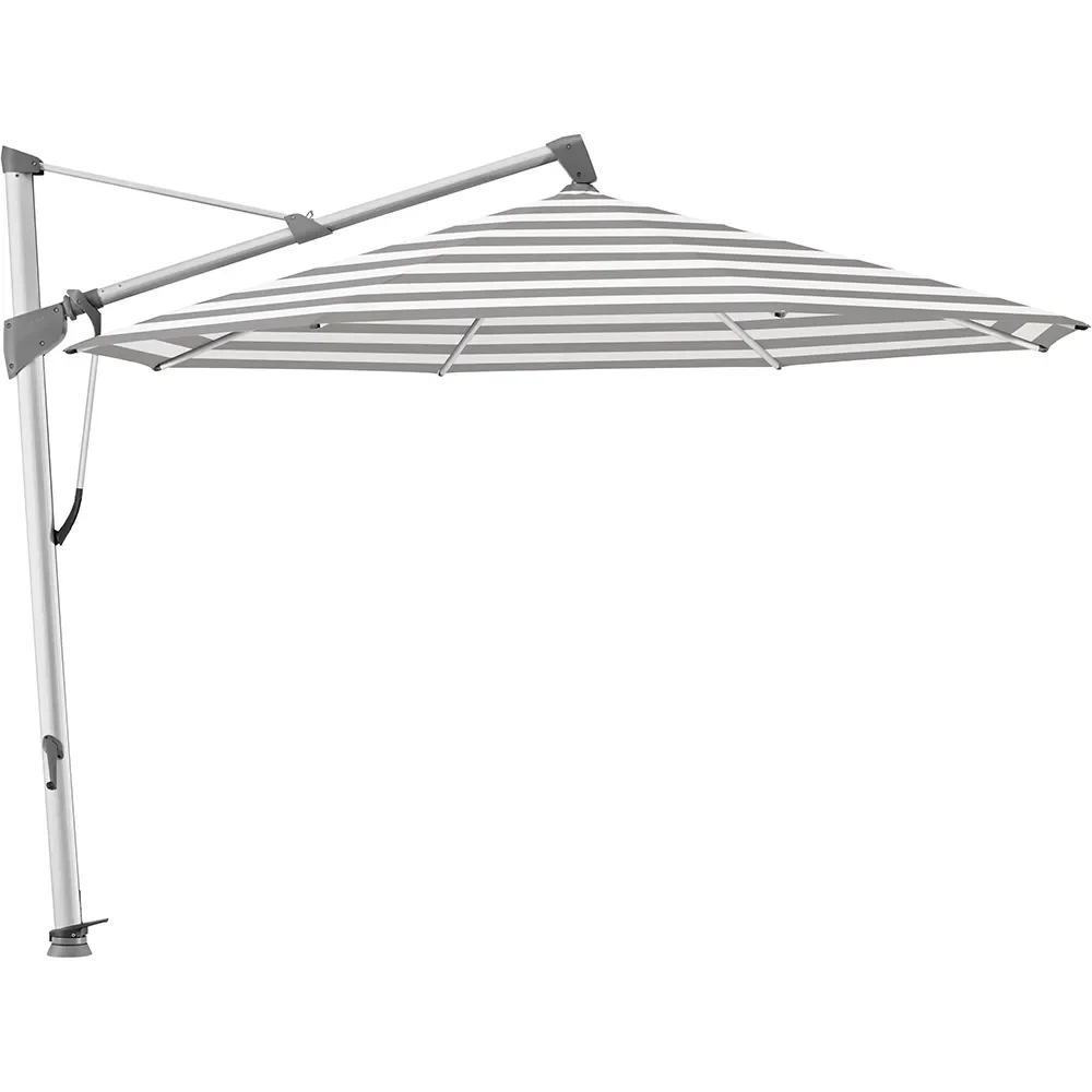 Glatz, Sombrano S+ frihängande parasoll 400 cm anodizerad alu Kat.5 570 Steel Stripe
