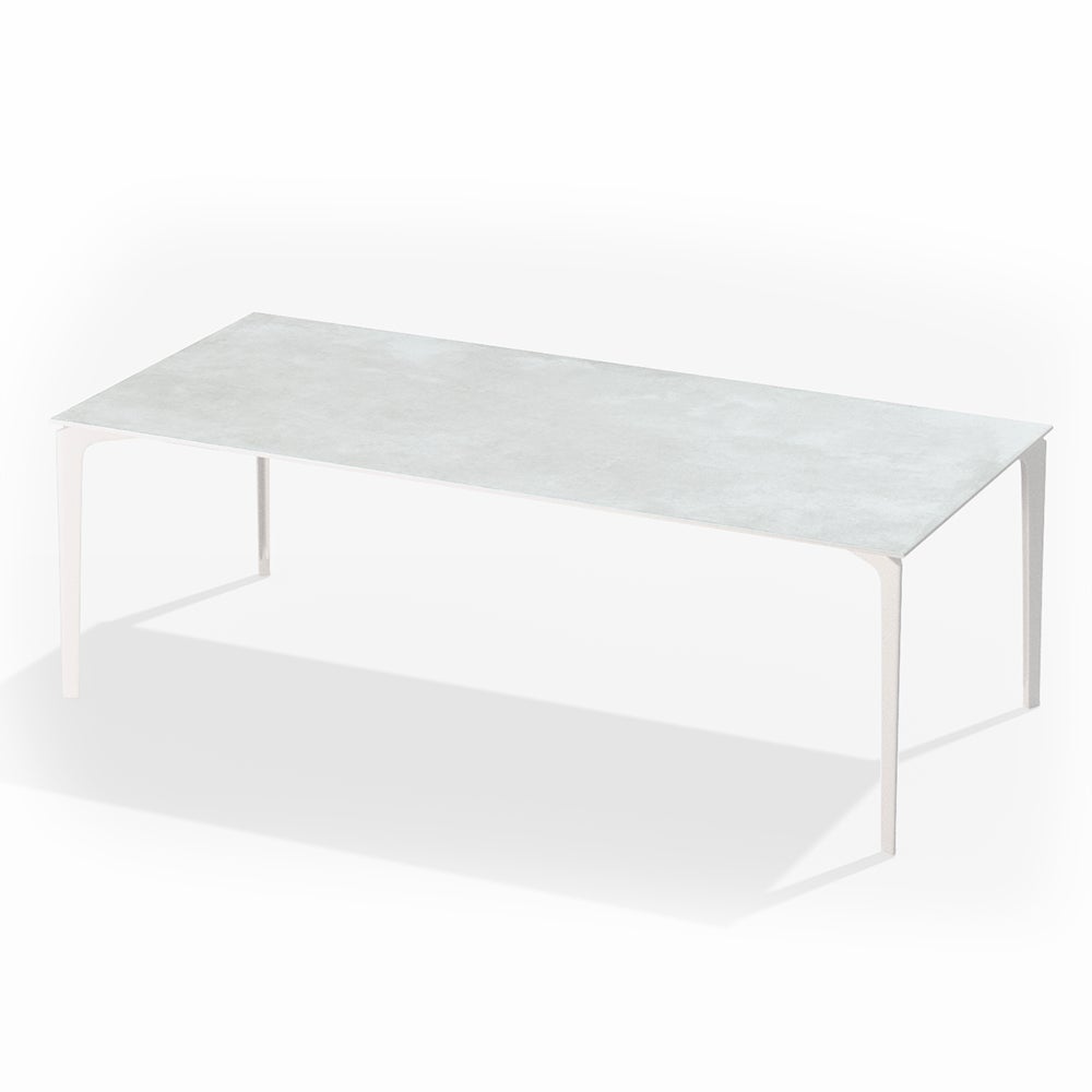 Fast, Allsize Matbord 221x101 cm White / Gres Snow