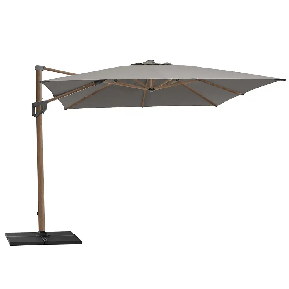 Cane-line, Hyde Luxe 300x400 cm Taupe/Wood look frihängande parasoll