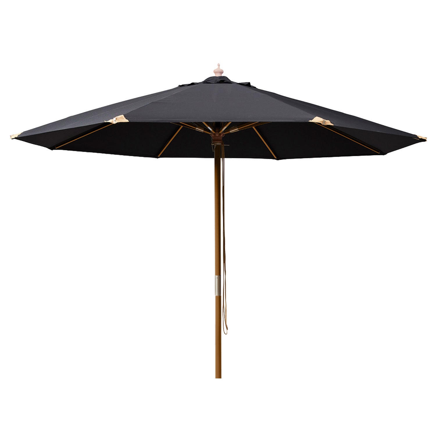 Cinas, Capri parasoll 300 cm trästomme svart