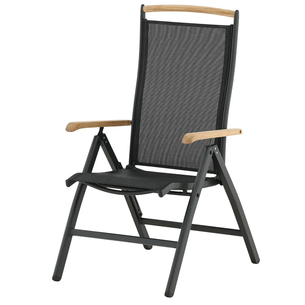 Venture Design, Panama Positionsstol Svart/Teak 2-pack
