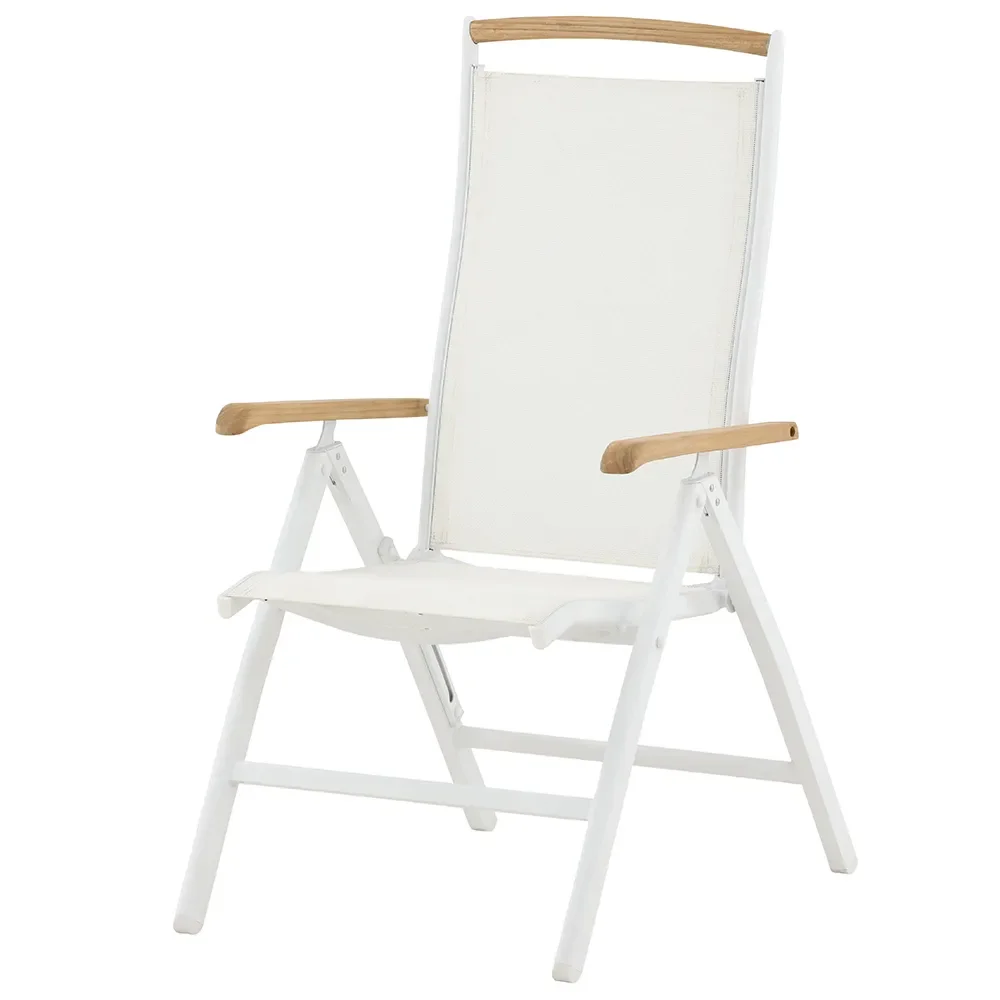 Venture Design, Panama Positionsstol Vit/Teak 2-pack