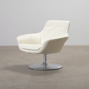 Walter Knoll Oscar skinnfåtölj vit