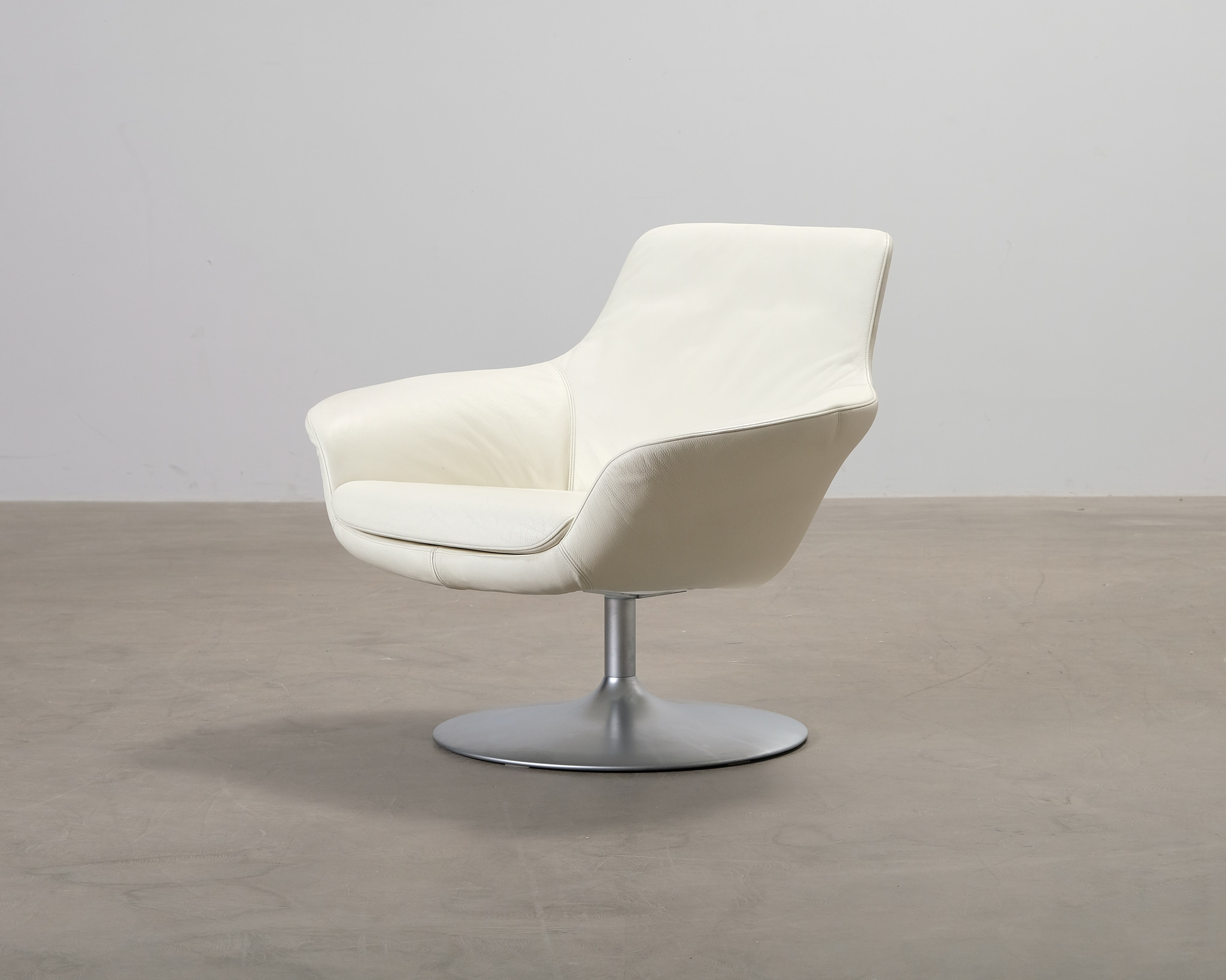 Walter Knoll Oscar skinnfåtölj vit